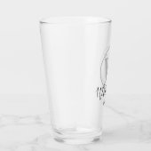 Eigen naam en monogram, ingesteld glas (Rechts)