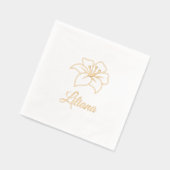 Eigen naam exotische Lily Flower Folie Servetten (Links)