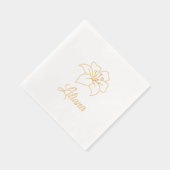 Eigen naam exotische Lily Flower Folie Servetten (Rechts)