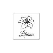 Eigen naam exotische Lily Flower Rubberstempel (Afrduk)