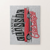 Eigen naam Faux Neon 1950 Classic Car Garage Legpuzzel (Verticaal)