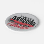 Eigen naam Faux Neon 1950 Classic Car Garage Papieren Bordje (Gekanteld)