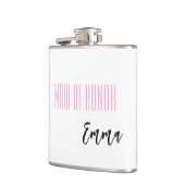 Eigen naam gemaakt van erlenmeyer heupfles (Links)