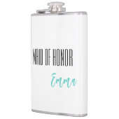 Eigen naam gemaakt van erlenmeyer heupfles (Links)