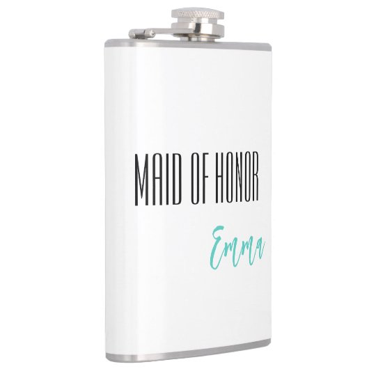 Eigen naam gemaakt van erlenmeyer heupfles (Rechts)