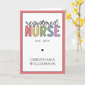 Eigen naam geregistreerd zuster RN Verpleeglijk Af Kaart (Gele Bloem)