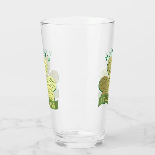 Eigen naam Gold Shamrock St Patrick's Day Glas (Links)