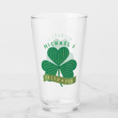 Eigen naam Gold Shamrock St Patrick's Day Glas (Achterkant)