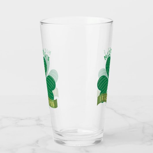 Eigen naam Gold Shamrock St Patrick's Day Glas (Links)