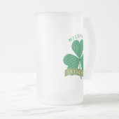 Eigen naam Gold Shamrock St Patrick's Day Matglas Bierpul (Voorkant rechts)