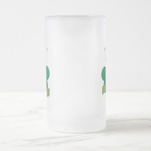 Eigen naam Gold Shamrock St Patrick's Day Matglas Bierpul (Center)