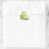 Eigen naam Gold Shamrock St Patrick's Day Ronde Sticker (Tas)