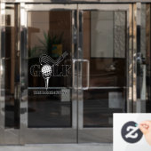 Eigen naam Golf Raamsticker (Kantoordeur)