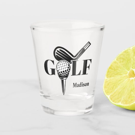 Eigen naam Golf Shot Glas (Voorkant)