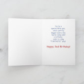 Eigen naam Grote Grootzoon 2e Teddy Bear Ballon Kaart (Binnen)