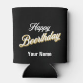 Eigen naam Happy Beerthday-flesje Blikjeskoeler (Achterkant)