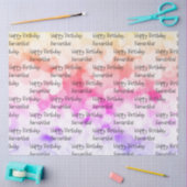 Eigen naam Happy Birthday Fun kleurrijk Bright Tissuepapier (Craft)
