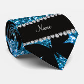 Eigen naam hemelblauwe vlinder stropdas (Opgerold)