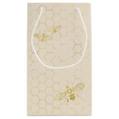 Eigen naam honingbijen klein cadeauzakje (Achterkant)