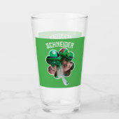 Eigen naam Ierse klaverfoto St Patricks Day Glas (Voorkant)