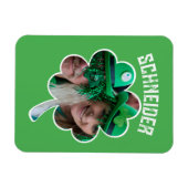 Eigen naam Ierse klaverfoto St Patricks Day Magneet (Horizontaal)