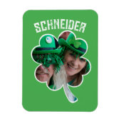 Eigen naam Ierse klaverfoto St Patricks Day Magneet (Verticaal)