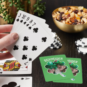 Eigen naam Ierse klaverfoto St Patricks Day Pokerkaarten