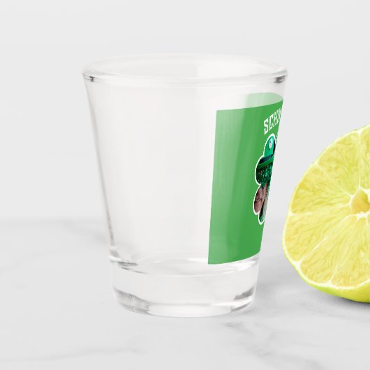 Eigen naam Ierse klaverfoto St Patricks Day Shot Glas (Links)