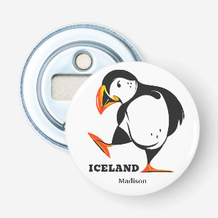 Eigen naam IJsland Button Flesopener