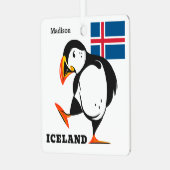 Eigen naam IJsland Metalen Ornament (Voorkant links)