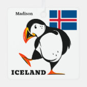 Eigen naam IJsland Metalen Ornament (Voorkant)