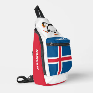 Eigen naam IJsland Puffin Sling Bag