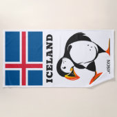 Eigen naam IJsland Strandlaken (Voorkant)