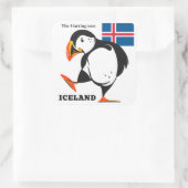 Eigen naam IJsland Vierkante Sticker (Tas)