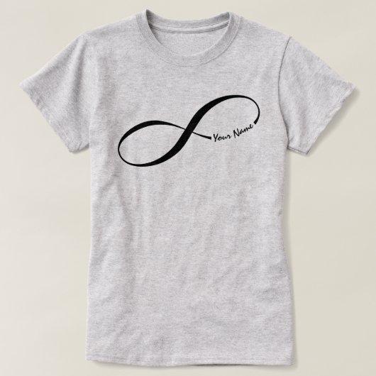 Eigen naam Infinity-symbool T-Shirt (Design voorkant)