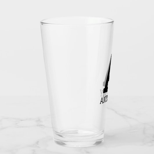 Eigen naam initiaal monogram letter tumblglas glas (Rechts)