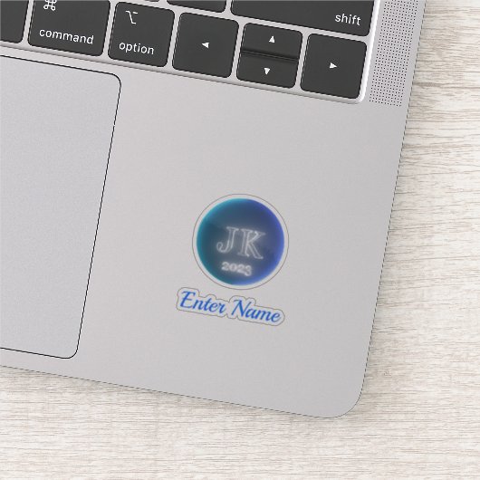 Eigen naam JK 2023 Logo Tiny Clear Vinyl Stickers (Detail)