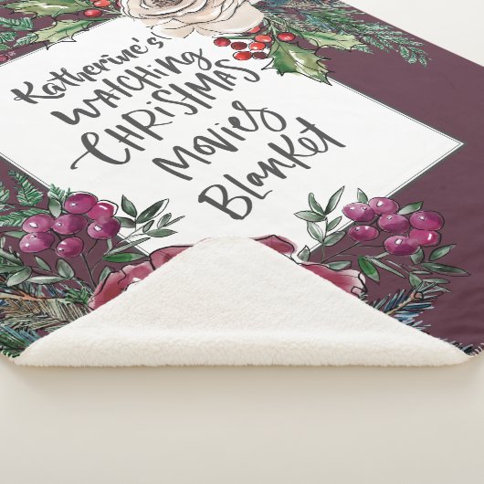 Eigen naam kerstfilm die feestdag bekijkt sherpa deken (3/4)