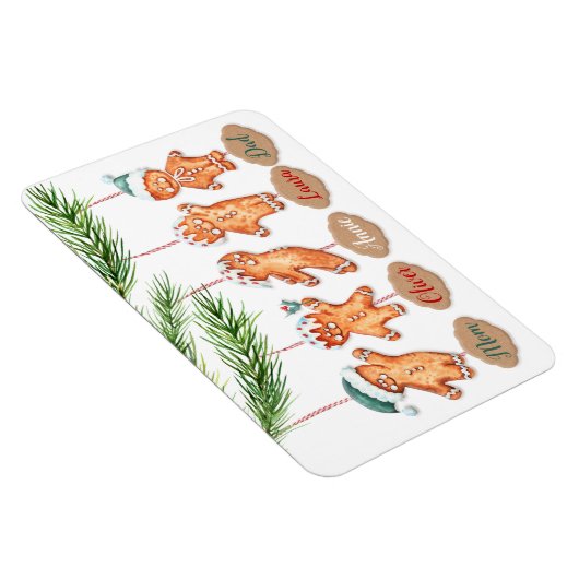 Eigen naam kerstkunst Gingerbrood Magneet (Rechterzijde)