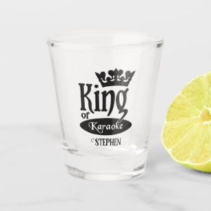 Eigen naam koning Karaoke Shot Glas