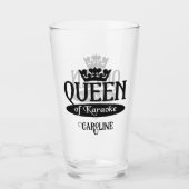 Eigen naam koningin van Karaoke Glas (Voorkant)