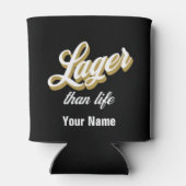 Eigen naam Lager dan leven Bierflesje Kooler Blikjeskoeler (Achterkant)