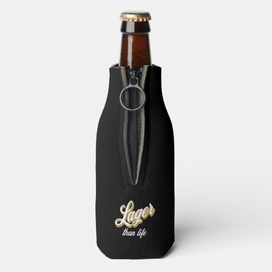 Eigen naam Lager dan leven Bierflesje Kooler Flesjeskoeler (Fles Achterkant)