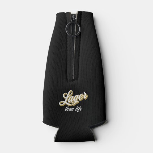 Eigen naam Lager dan leven Bierflesje Kooler Flesjeskoeler (Achterkant)