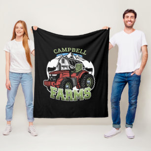 Eigen naam Landenmerk Boerderij Barn Tractor Farme Fleece Deken