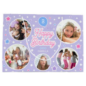 Eigen naam Leeftijd Foto Collage Birthday Star Paa Groot Cadeauzakje (Achterkant)
