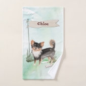 Eigen naam Long Hazard Chihuahua Pet Dog Bad Handdoek (Handdoek)
