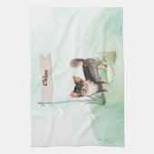 Eigen naam Long Hazard Chihuahua Pet Dog Theedoek (Verticaal)