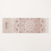 Eigen naam Mandala Om Roos Gold Glitter Exercise Yogamat (Voorkant (horizontaal))