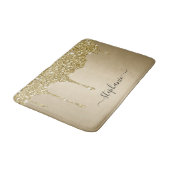 Eigen naam Manuscript Gold Glitter Sparkle Bath Ma Badmat (Gekanteld)